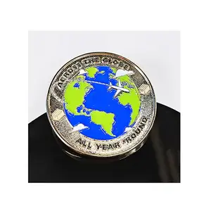 Custom round Gold Metal Engraved Souvenir Award Medal Eagle Coin Challenge Coin with Logo Art for Business Gifts