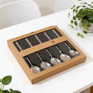 Ensemble de couverts <span class=keywords><strong>SmeG</strong></span> 4 pièces en acier inoxydable, style rétro années 50, finition miroir, sans BPA, compatible <span class=keywords><strong>lave</strong></span>-<span class=keywords><strong>vaisselle</strong></span>, pour cuisine domestique - Product Image 3