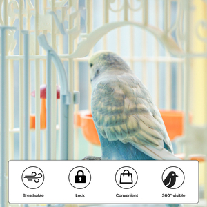 Toptan Küçük Kuş Kafesi Nefes Alabilen Plastik Dayanıklı ve Güvenli Taşınabilir Ev Dışı Kullanım Kutusu Papağan Kafesi - Product Image 4