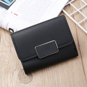 Free Sample oem odm brown coin <b>small</b> full grain pu leather short <b>women</b> <b>wallet</b> - Product Image 5