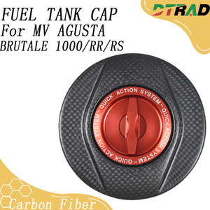DTRAD Tapón de Combustible de Fibra de Carbono Mate con Cierre Rápido para Motocicleta, Tornillos para Tanque de Combustible MV Agusta <span class=keywords><strong>Brutale</strong></span> 1000 RR RS RUSH 1000 - Product Image 1