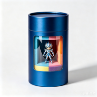 Cilindro de Cartón Redondo con Ventana Transparente para Figuras de Anime Premium con Logotipo Personalizado