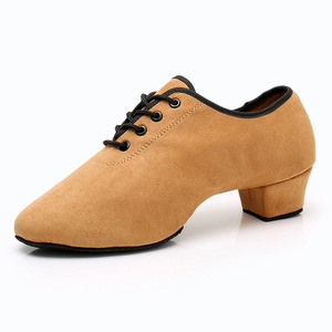3,5 cm Zapatos <span class=keywords><strong>de</strong></span> <span class=keywords><strong>baile</strong></span> latino negros Suedeo Sole Mujeres Latin Dancing Street Tango Boots 5cm para hombres - Product Image 3