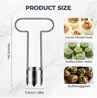 Outil manuel multifonctionnel en acier inoxydable 304 pour retirer le cœur des fruits et légumes, avec récipient, design moderne et simple, facile à utiliser, pour la maison