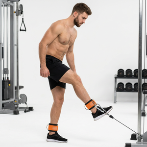 Sangles de cheville en néoprène/polyester, dernière conception, robustes, respirantes, confortables, durables, antidérapantes, pour musculation avancée - Product Image 1