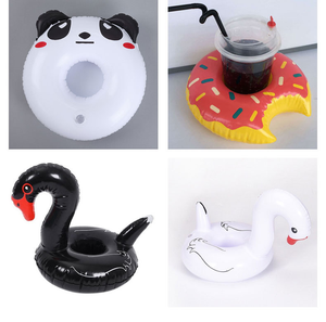 Portabevande da birra Float Float in PVC rotondi in PVC personalizzato per bevande sottobicchieri per piscina gonfiabile portabicchieri - Product Image 2