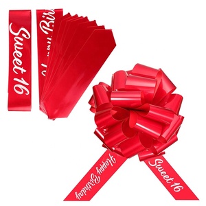 Bán Buôn Tùy Chỉnh 16/18/30 Inch Xe <span class=keywords><strong>Bow</strong></span> Kéo <span class=keywords><strong>Bow</strong></span> Trang Trí Quà Tặng Làm Bằng Giấy Organza Nhựa Và PP Cho Đám Cưới - Product Image 3