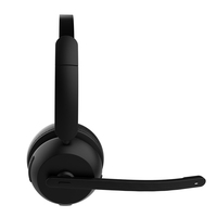 Casque Bluetooth pour centre d'appels avec base de charge, micro anti-bruit, mains libres, sans fil, pour le bureau