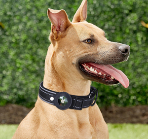 Kedatangan Baru Kalung Anjing Nylon Reflektif yang Dapat Disesuaikan dengan AirTag Retainer Tracker, Kalung Anjing yang Tahan Lama dan Kokoh untuk Anjing Sedang dan Besar - Product Image 6