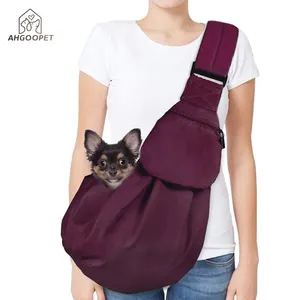 Sac à bandoulière unique pour chien Cat Carrier Pet Sling Carrier Travel Safe Puppy Sling Bag With Mobile Phone Pocket