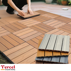 Baldosas de Madera Compuesta para Exteriores, Resistentes al Agua, para Patio, Jardín, Terraza, Baldosas de Madera Compuesta Entrelazadas - Product Image 1