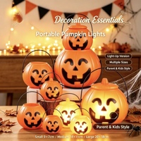 Promotion : Seau lumineux en forme de citrouille souriante pour l'intérieur, idéal pour la collecte de bonbons ou comme panier de déguisement, parfait pour les fêtes et les jeux.