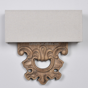 New Design Antique Wood <strong>Rustic</strong> Fabric Wall <strong>Lamp</strong> for Villa Bedroom Home Decoration Side <strong>Bed</strong> Wall Light Energy Saving Touch - Product Image 4