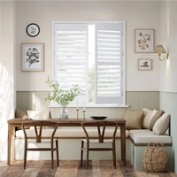 Volets en PVC personnalisés à faire soi-même, volets pleine hauteur, volets en bois de couleur blanche, volets à lamelles, stores