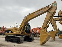 Grande pelle sur chenilles d'occasion, machine industrielle de fabrication japonaise, excavatrice Cat 320c 20 tonnes