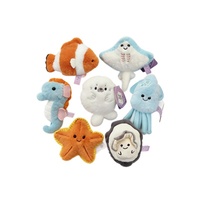 Aimants de réfrigérateur en peluche polyester sur le thème de l'océan, adorables poupées, ornements suspendus, porte-clés, cadeaux d'anniversaire