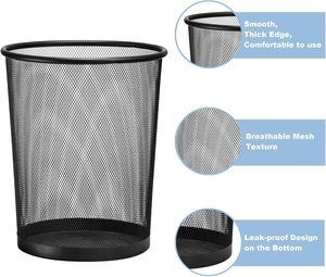 Cubo de basura de malla metálica para el hogar Cesta de papel de oficina superior abierta - Product Image 6