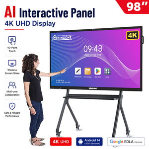 KINGONE 55 65 75 86 <span class=keywords><strong>100</strong></span> 110 นิ้ว กระดานอัจฉริยะแบบอิเล็กทรอนิกส์ 20 จุดสัมผัส  หน้าจอสัมผัสออลอินวัน ไวท์บอร์ดดิจิทัลแบบอินเทอร์แอคทีฟ - Product Image 1