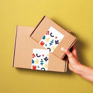 LOW MOQ Corrugated Recyclable Logo Pink Gift <b>Packaging</b> Shoes Clothes Box Paper Postal Mailer Shipping <b>Boxes</b> for <b>Small</b> Business - Product Image 2