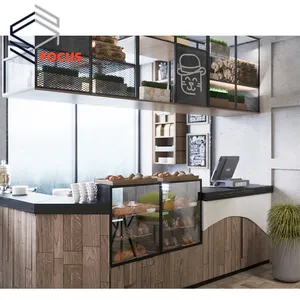 Cafe Shop Counter Kedai Kopi Modern, Desain Penghitung Kafe Bar Kualitas Baik