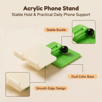 Support de téléphone universel réglable en acrylique, portable, avec impression personnalisée, support de table pour cadeaux promotionnels de marque