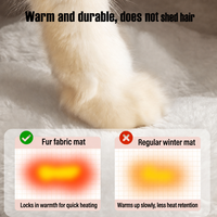 Maison chauffante pour chat, lit chaud pour animaux de compagnie en hiver, grotte confortable thermostatée avec coussin chauffant électrique pour chats