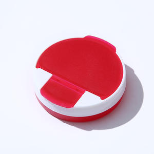 Рекламный портативный органайзер для таблеток с логотипом, круглый, на 4 секции, мини, матовый, герметичный, для повседневного использования - Product Image 2