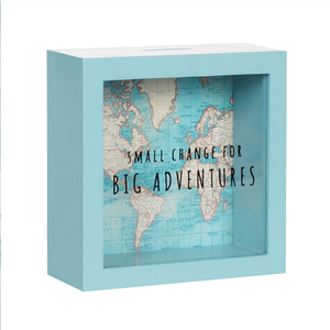 Customized wooden glass bank money cash coin storage box frame 3D Shadow Box