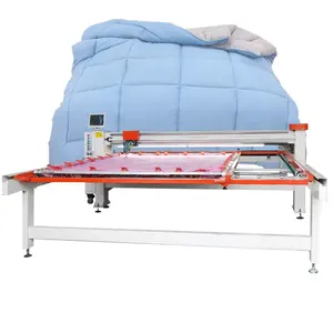 Tête de lit automatique informatisée à une aiguille à bras long Machine de couette Commerce Inde Maison utilisée avec cadre