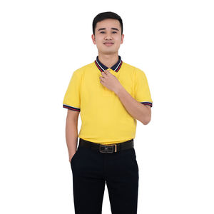 Uniforme Informal Amarillo OEM para Camiseta para Hombre y Mujer, Tejido de Punto, Diseño Comprimido, Cómodo y Transpirable - Product Image 1