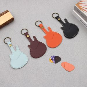 Bolsa de Piel Sintética para Púas de Guitarra, Resistente al Agua, con Llavero, Bolsa de Transporte Suave para Guitarristas - Product Image 4