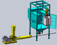 Grande capacité Jumbo Big Bag Déchargement 250 500 1000 Kg Super Sack Déchargeur Équipement Short Frame Bulk Bag Vis Convoyeur