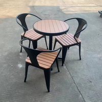 Chaises et tables de café en métal en bois durable et bon marché fabriqué en usine directe en Chine