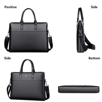 Sac à main en cuir véritable imperméable pour ordinateur portable 14 pouces, sac à bandoulière pour homme, sac de travail, sac fourre-tout