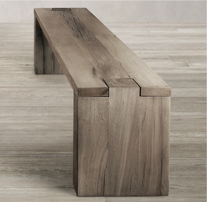 Banc antique français personnalisé Rhoohill avec design traditionnel en bois massif pour chambre à coucher, banc-tabouret de chambre - Product Image 4