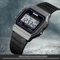 Montre-bracelet numérique unisexe personnalisée, résistance à l'eau 5 ATM, mouvement japonais, boîtier carré, affichage LED lumineux, calendrier complet, sport