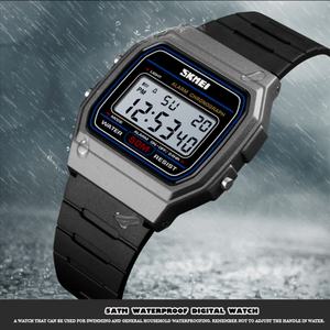 Montre-bracelet numérique unisexe personnalisée avec résistance à l'eau 5 ATM, mouvement japonais, boîtier carré, fonction lumineuse, style sport luxe - Product Image 2