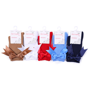 Pettigirl-<span class=keywords><strong>Calcetines</strong></span> de algodón <span class=keywords><strong>con</strong></span> <span class=keywords><strong>lazo</strong></span> para bebé, azul marino, para niña - Product Image 5