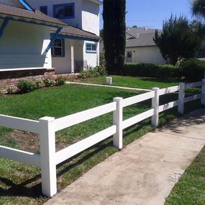 Blanco 4 Rail Farm Esgrima Paneles de plástico Resistente a la intemperie Fácil montaje Libre de óxido para Paddock Arena Ranch PVC Horse Fence - Product Image 3