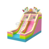 Château gonflable licorne 8x4m pour enfants, structure de jeu gonflable en PVC, capacité 100-500kg, vente chaude