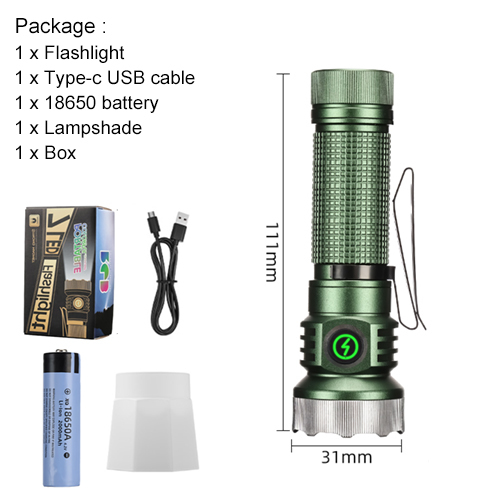 Vert (+ batterie 18650)