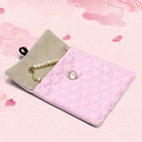 Pochette à bijoux en brocart - Sac de rangement rétro pour colliers, bracelets et bijoux, sac de rangement pour ornements, sac à bijoux portable