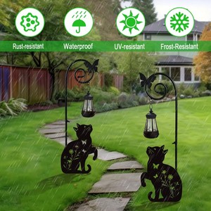 <span class=keywords><strong>Outdoor</strong></span> Solar LED-Leuchten Einzigartige Metall <span class=keywords><strong>Cat</strong></span> Stake dekorative schwarze Katzen Rasen Ornamente für Garten IP65 <span class=keywords><strong>Outdoor</strong></span> dekorative Geschenke - Product Image 4