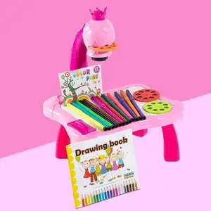 Juego de tablero de dibujo para niños, mesa de manualidades de proyección, herramienta de pinturas de libros para niños, juguetes educativos de aprendizaje Montessori para niñas