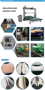 Cortador de contorno de hoja oscilante de doble hoja CNC de alta velocidad D & T para espuma flexible de PE/<span class=keywords><strong>PS</strong></span>/melamina/PU/espuma EPE - Product Image 4