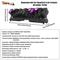 Barra de luz con cabezal móvil 12*60W Led Dj Club Stage Equipment