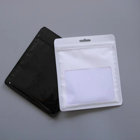 Offre Spéciale impression personnalisée noir mat fermeture éclair en plastique polyéthylène vêtements vêtement paquet clair pochettes plates sacs en plastique