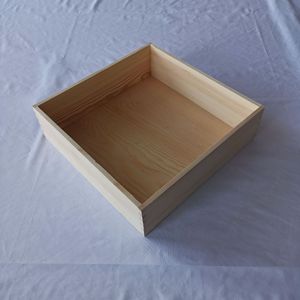 Solid Wood <b>Storage</b> <b>Box</b> Square 9cm High Office Organizer Desktop <b>Drawer</b> Organizer - Product Image 3