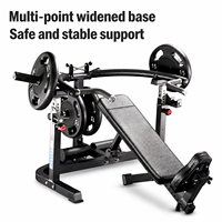 Machine de musculation commerciale pour développements au sol avec demi-rack – Équipement d'entraînement de force pour la partie supérieure du corps et la poitrine pour salle de sport