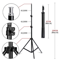 Kit d'éclairage pour studio photo avec support de fond de scène 2,6 m x 3 m, boîte à lumière et parapluie